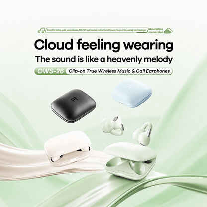 OWS-26 open-ear wireless earbuds - lightweight clip-on fit