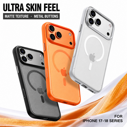 Soft-touch magnetic iPhone case with metal buttons - product detail image 2