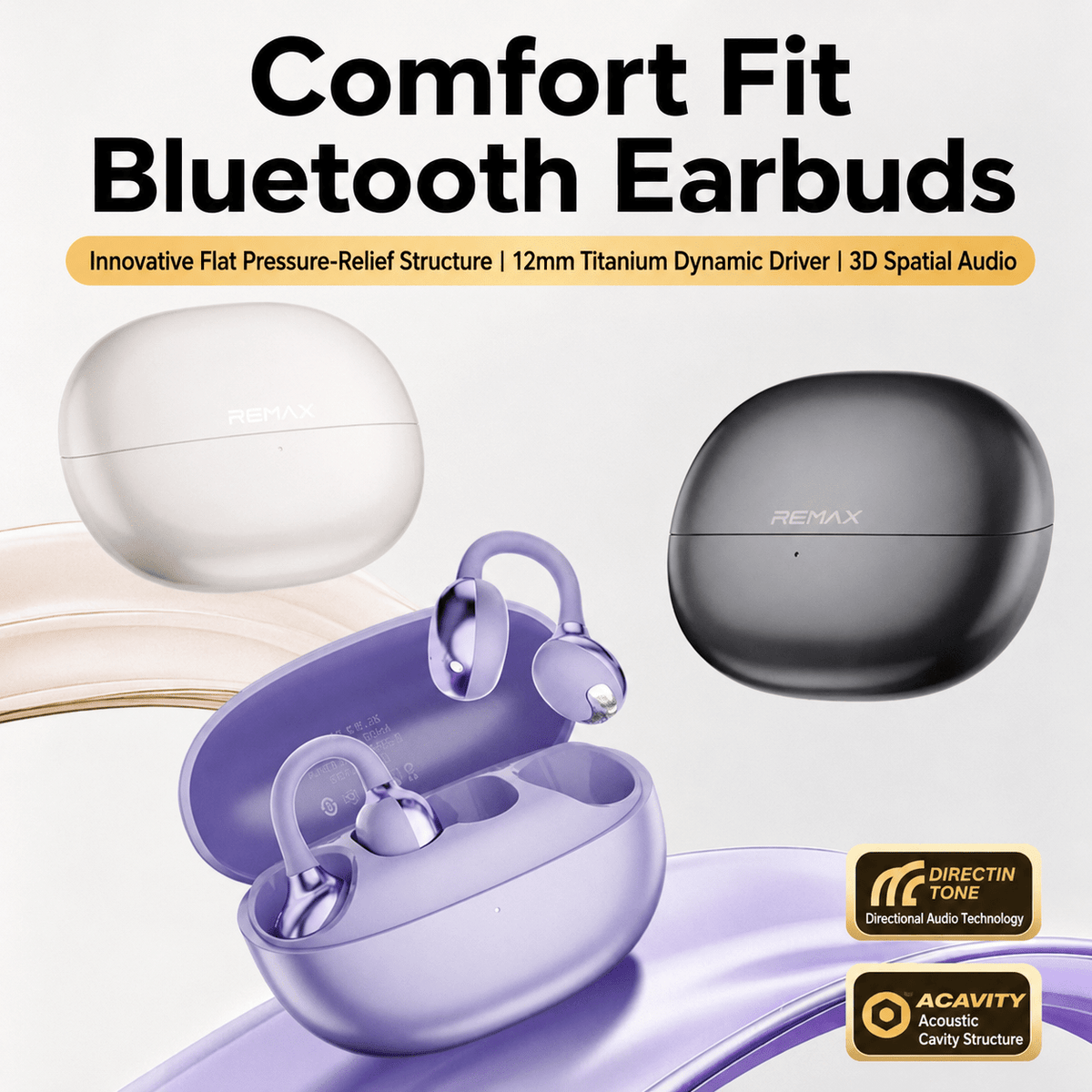 OWS-23 open-ear clip-on wireless earbuds - product detail image 1