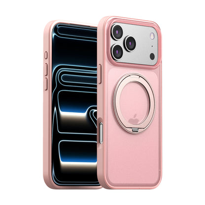 360° rotatable magnetic stand case for iPhone 17 Series in Pink