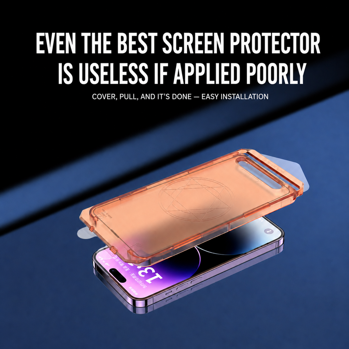 easy installation process for iPhone tempered glass screen protector