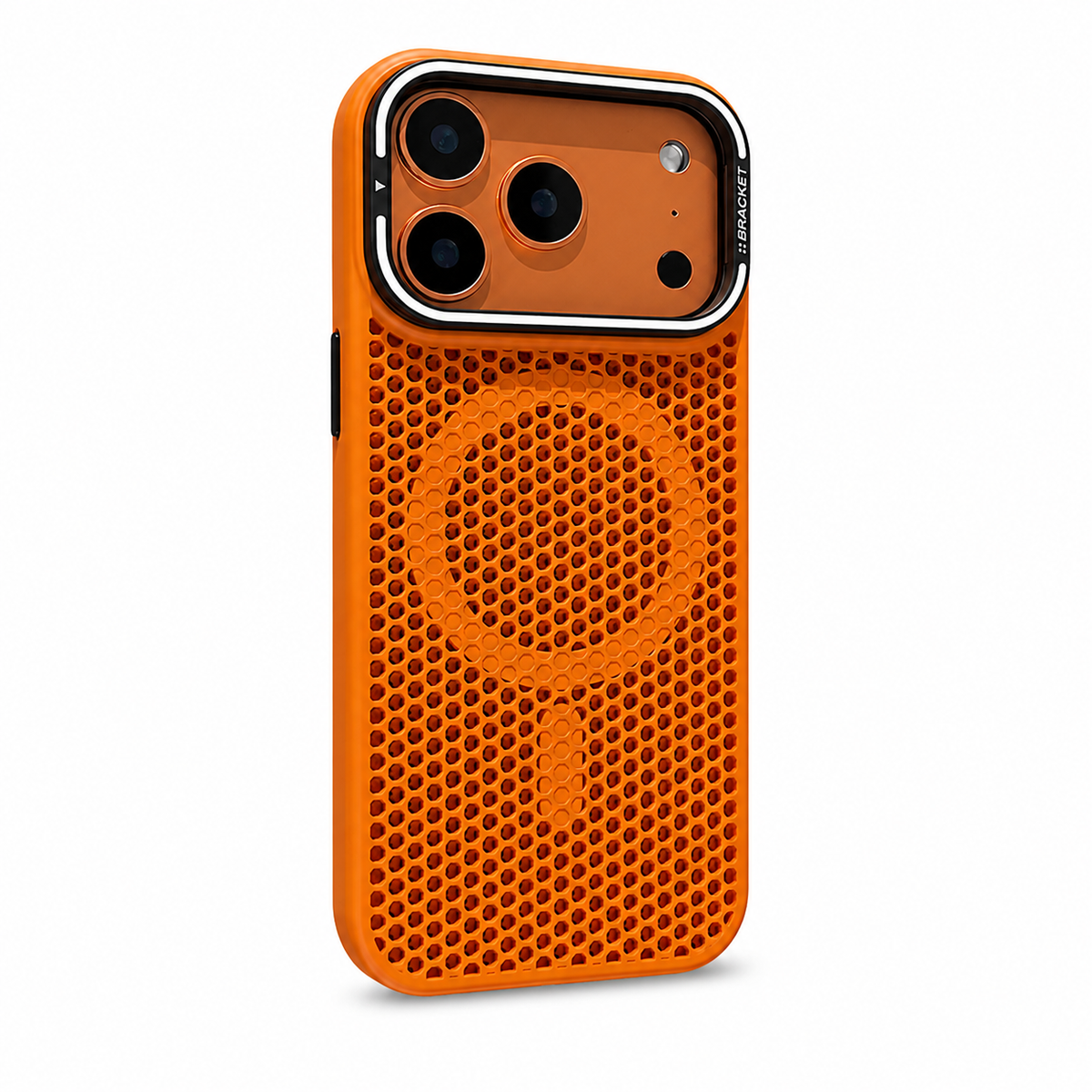 N52 Magnetic Honeycomb Case – Heat Dissipation, Metal Camera Stand & Full Protection