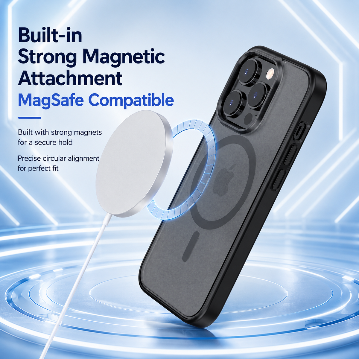 Matte frosted magnetic case for iPhone 16 Series - product detail image 3