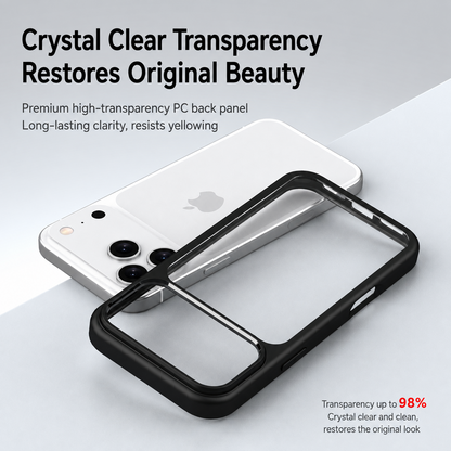 Crystal clear hybrid case for iPhone 17 Series - product detail image 1
