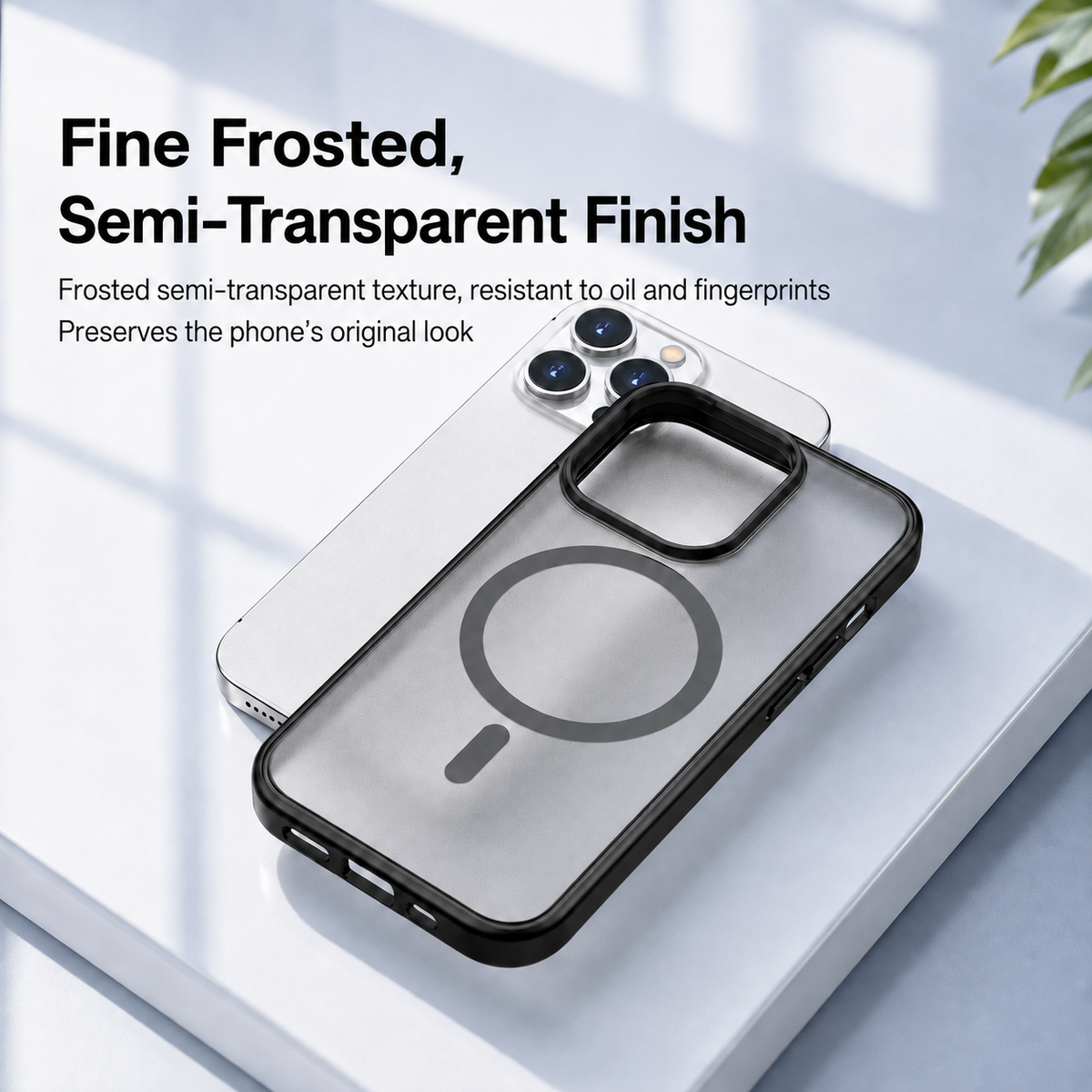 Matte frosted magnetic case for iPhone 16 Series - product detail image 4