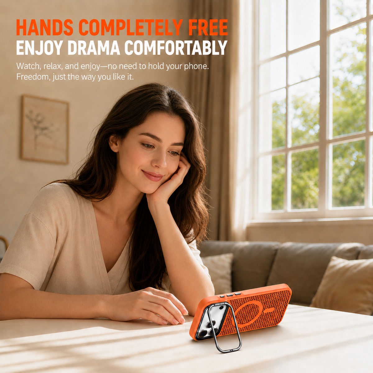 N52 Magnetic Honeycomb Case – Heat Dissipation, Metal Camera Stand & Full Protection