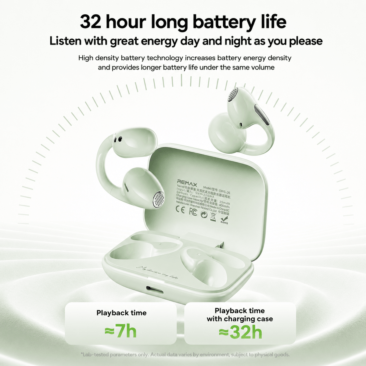 OWS-26 open-ear clip-on earbuds - product detail