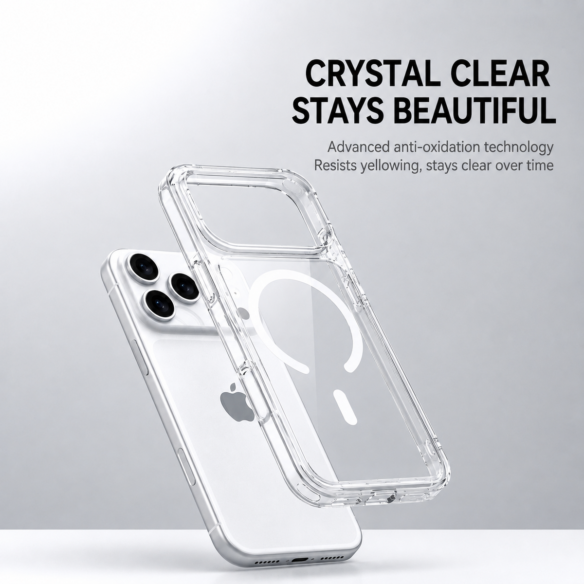 Crystal clear magnetic case for iPhone 17 Series - product detail image 3
