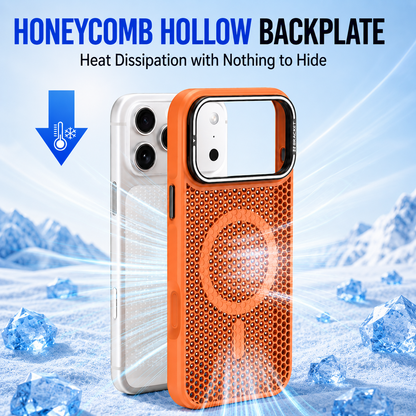 N52 Magnetic Honeycomb Case – Heat Dissipation, Metal Camera Stand & Full Protection