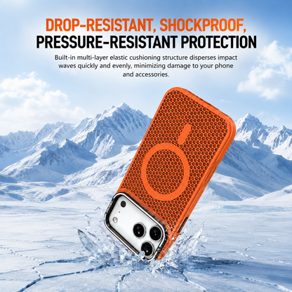 N52 Magnetic Honeycomb Case – Heat Dissipation, Metal Camera Stand & Full Protection
