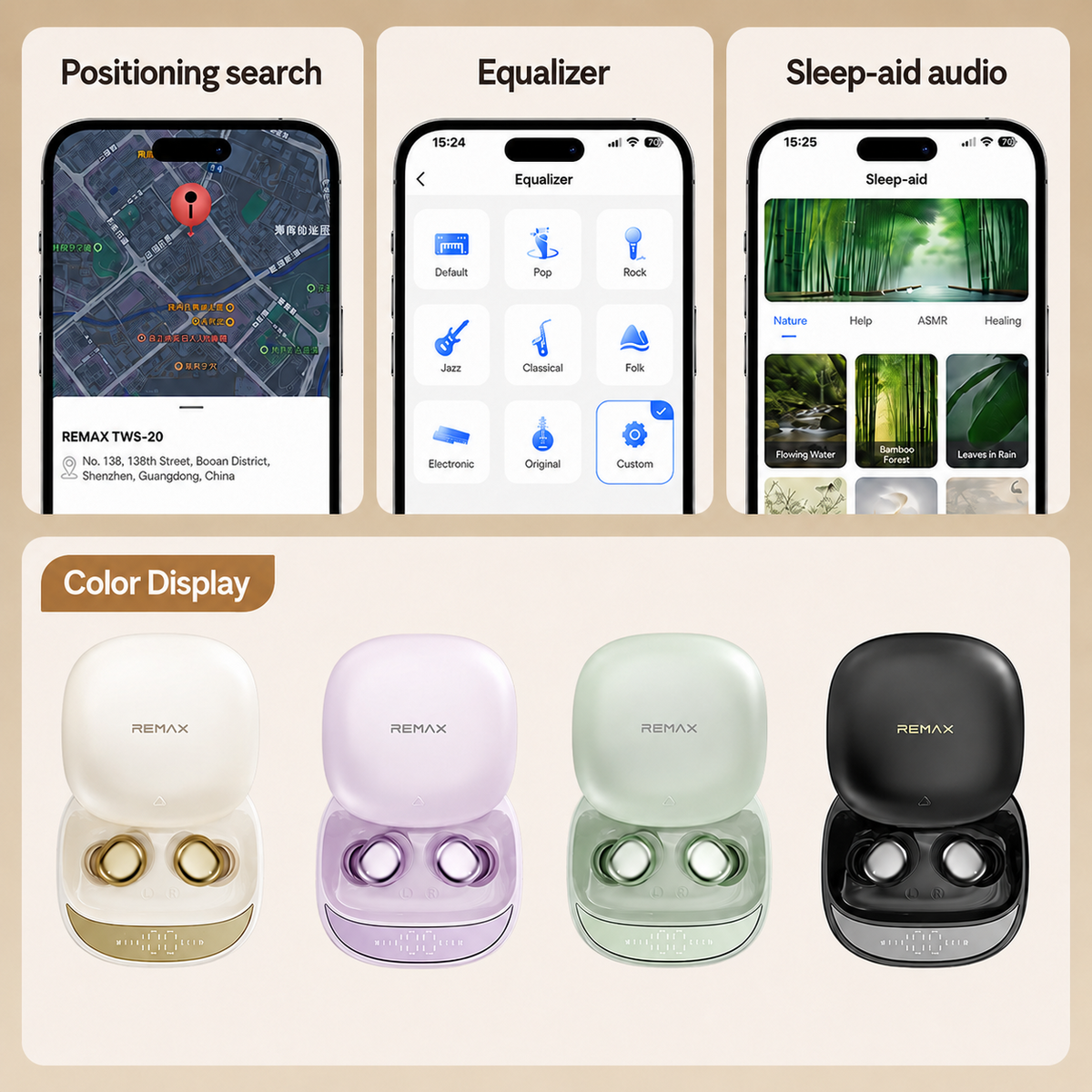 TWS-20 ANC sleep wireless earbuds - product detail image 4