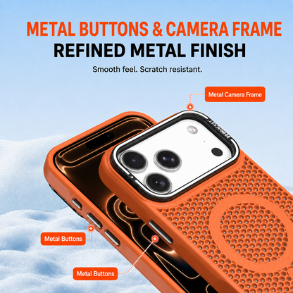N52 Magnetic Honeycomb Case – Heat Dissipation, Metal Camera Stand & Full Protection