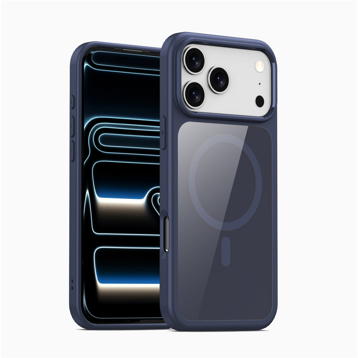 N52 clear back magnetic case with reinforced corners for iPhone 17 Series
