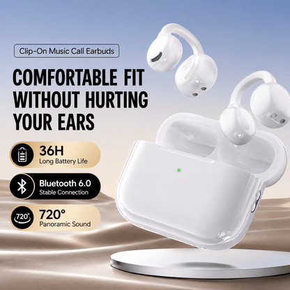 OWS-20 lightweight clip-on earbuds - product view