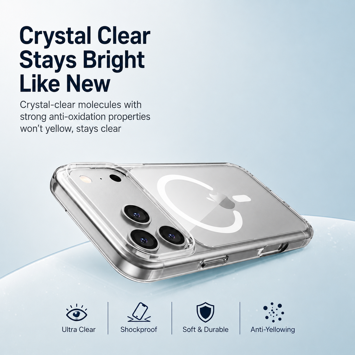 Clear magnetic case for iPhone 17 Pro and Pro Max - product detail image 12