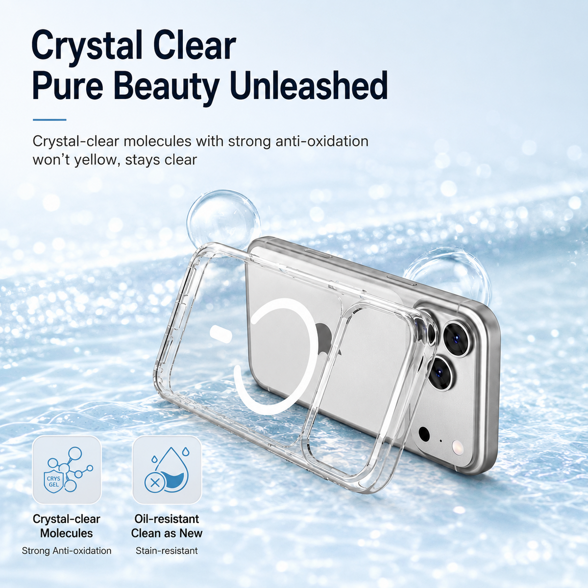 Clear magnetic case for iPhone 17 Pro and Pro Max - product detail image 13