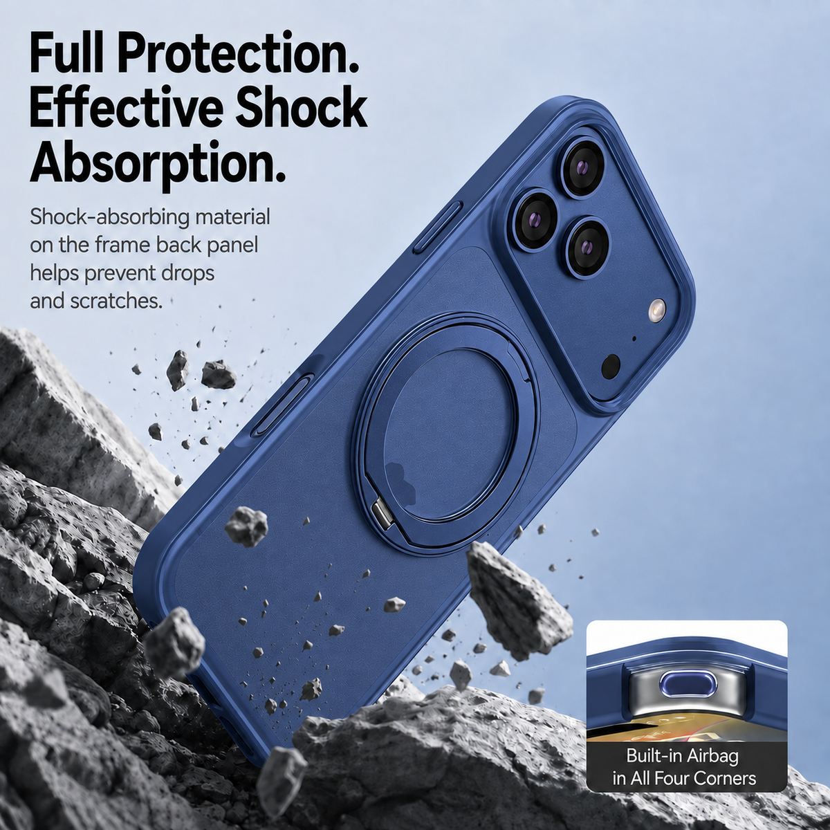 360° rotatable magnetic stand case for iPhone 17 Series - product detail image 3
