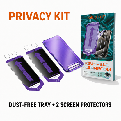 HD clear and privacy tempered glass screen protector options for iPhone 17 series