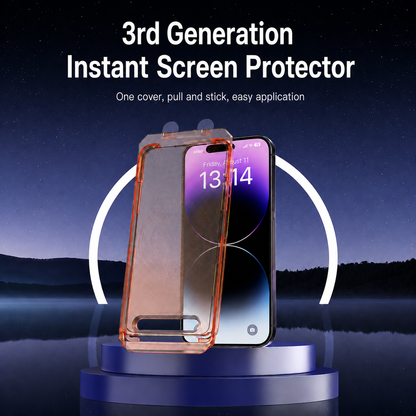easy-install tempered glass screen protector with guided dust-free alignment tray