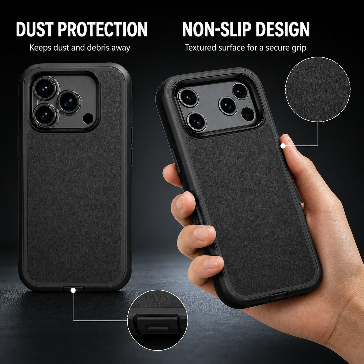 Rugged magnetic protective case for iPhone 17 Series - product detail image 4