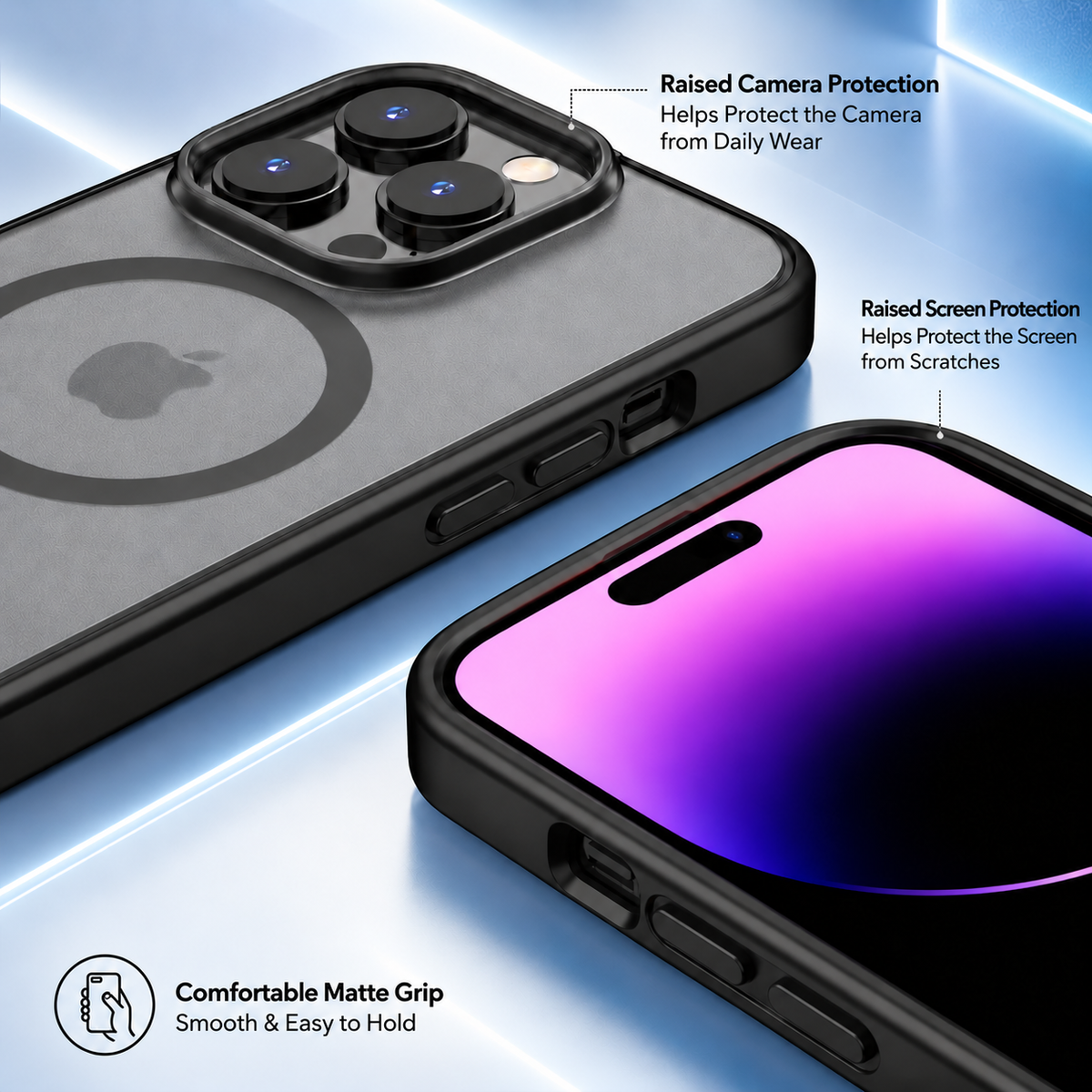 Matte frosted magnetic case for iPhone 16 Series - product detail image 2