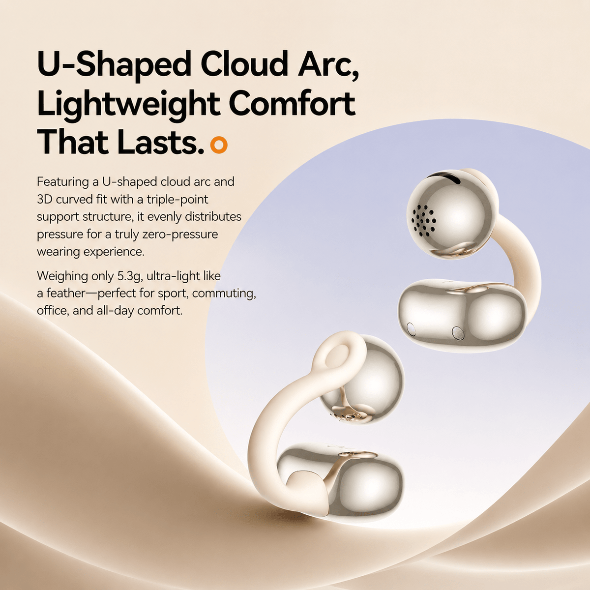 OWS-22 open-ear clip-on wireless earbuds - product detail image 5