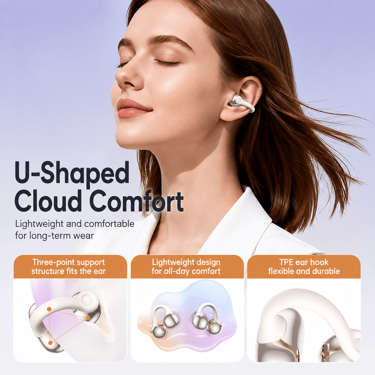 OWS-22 open-ear clip-on wireless earbuds - product detail image 6
