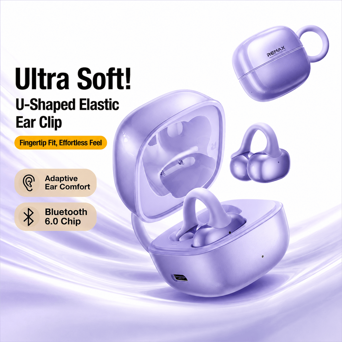 OWS-22 open-ear clip-on wireless earbuds - product detail image 1
