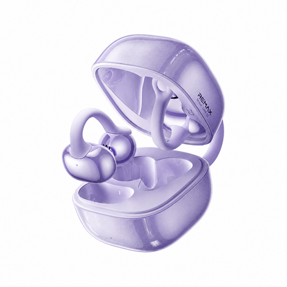OWS-22 open-ear clip-on wireless earbuds in Purple